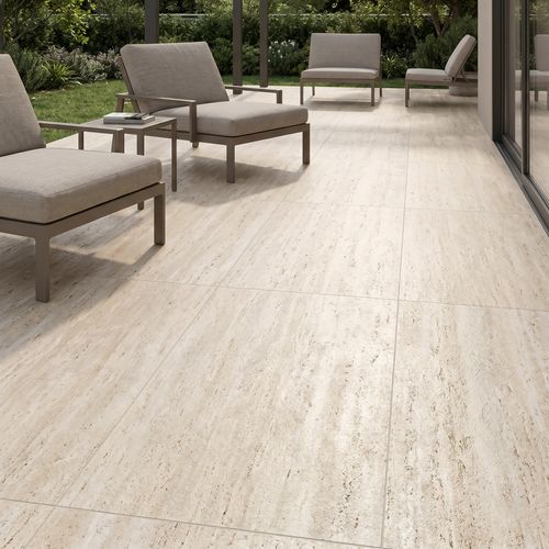 Piso Porcelanato Biancogres 90x90 Travertino Tivoli Externo CC0260I1