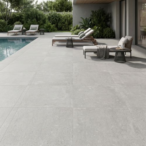 Piso Porcelanato Biancogres 90x90 Cannes Grgio Externo CC0909R1