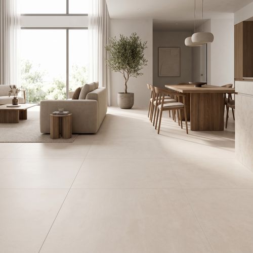 Piso Porcelanato Biancogres 90x90 Cemento Marfim Satin CC209J1
