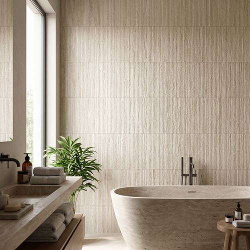 Revestimento Biancogres 45x90 Rock Travertino Tivoli CE0265A