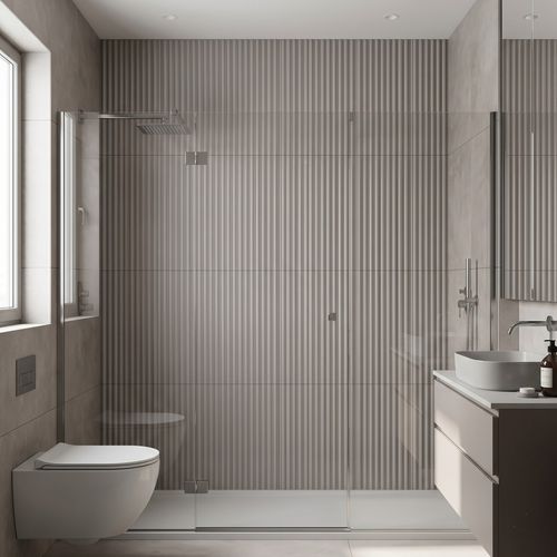 Revestimento Biancogres 45x90 Flut Arezzo Grigio CE0908G1