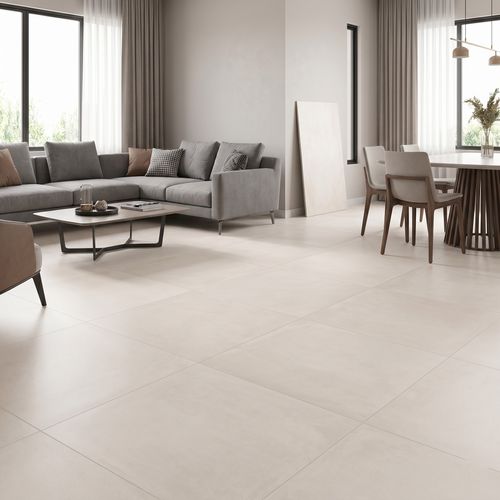 Piso Porcelanato Elizabeth 84x84 Urban Off White Esmaltado Acetinado Retificado