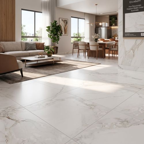 Piso Porcelanato Elizabeth 84x84 Cristal Acetinado