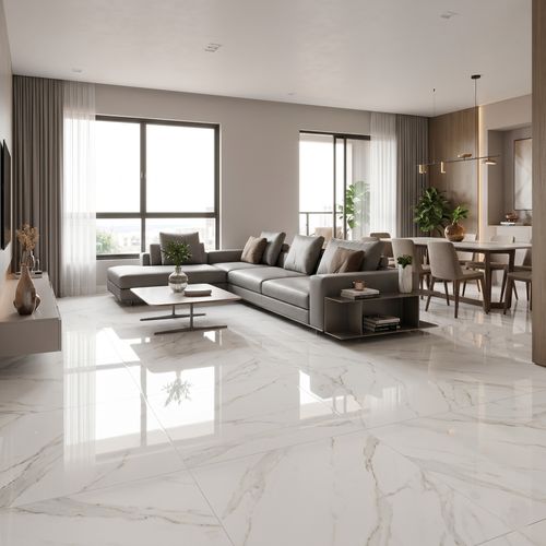 Piso Porcelanato Elizabeth 60x60 Branco Imperador Polido