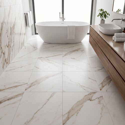 Piso Porcelanato Elizabeth 60x60 Branco Imperador Esmaltado Acetinado