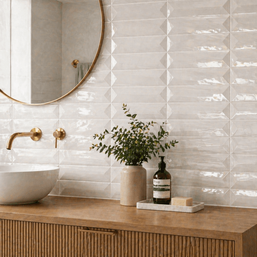 Azulejo Eliane 7x25 Prisma Off White Brilhante — Ref. 8049274