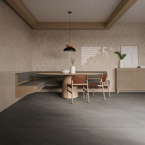 Piso Porcelanato Eliane 90x90 Cite Ita Ardosia Carbono Resistente ao escorregamento Externo Retificado — Ref. 8058144