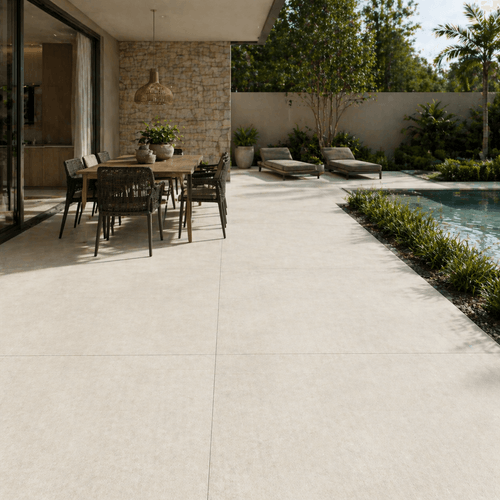 Piso Porcelanato Eliane 120x120 Khali Off White Resistente ao escorregamento Externo — Ref. 8049588