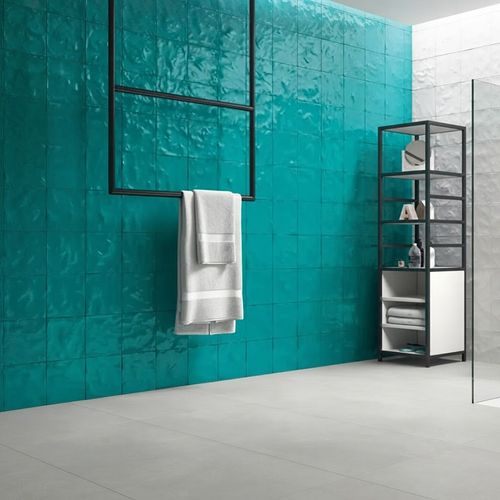 Azulejo Eliane 20x20 Verde Água Onda Brilhante — Ref. 8040953