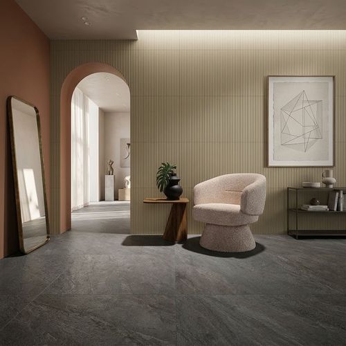 Piso Porcelanato Eliane 90x90 Cite Ita Thome Carbono Acetinado Retificado — Ref. 8063571