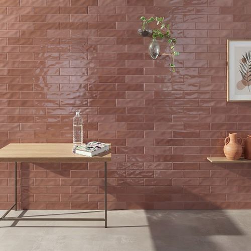 Azulejo Eliane 7x25 Prisma Coral Brilhante — Ref. 8049299
