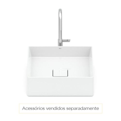 Cuba de Apoio Roca Terra T4 sem Mesa 35 x 35 cm Branca — Ref. A32787V000