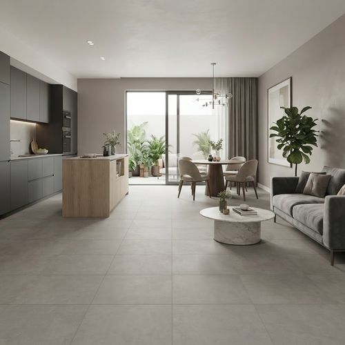 Piso Porcelanato Qualiz 83x83 London Concret Acetinado Retificado — Ref. QL83002
