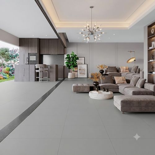 Piso Porcelanato Qualiz 61,80x61,80 Milano Concret Granilha Retificado — Ref. QL61003