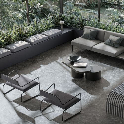 Piso Porcelanato Roca 89,5x89,5 Ceppo di Gre Off White Mate Retificado — Ref. Roc04Di0021