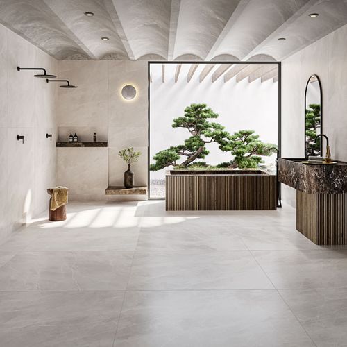 Piso Porcelanato Incepa 90x90 Ortiz Bege Acetinado Retificado — Ref. INC04DI0030A