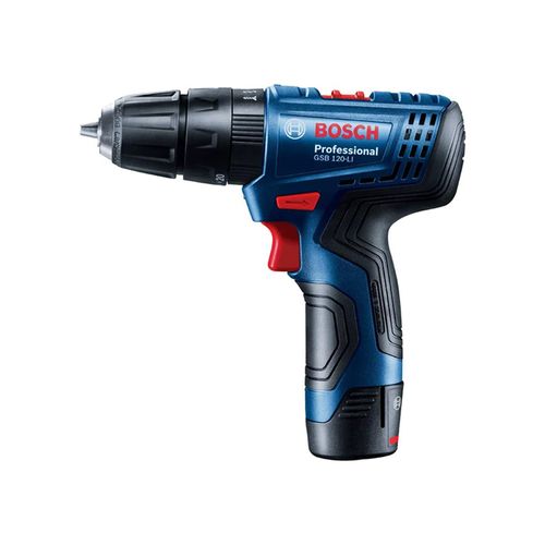 Parafusadeira Furadeira Bosch de Impacto GSB 120-LI 3/8" 12V Bivolt com Bateria 2,0Ah e Maleta — Ref. 06019G81E1-000