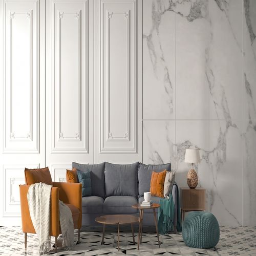 Piso Porcelanato Savane 56x113 Calacatta Polido Retificado — Ref. 30951