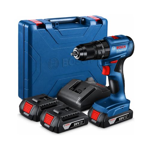 Furadeira Parafusadeira Bosch Impacto 18V GSB 185-LI 2 Baterias — Ref. 06019K31E7-000