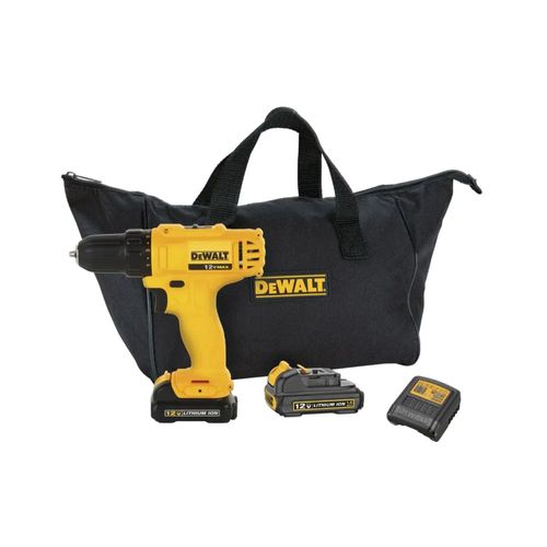 Parafusadeira Furadeira Dewalt 3/8" 12V Max com 2 Baterias e Bolsa — Ref. DCD700C2BR
