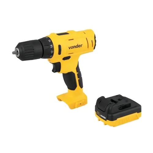 Parafusadeira/Furadeira Vonder PFV 120 12V com Maleta e 17 Peças — Ref. 6001100120