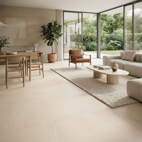 Piso Porcelanato Eliane 120x120 Khali Marfim Acetinado Retificado — Ref. 8069406