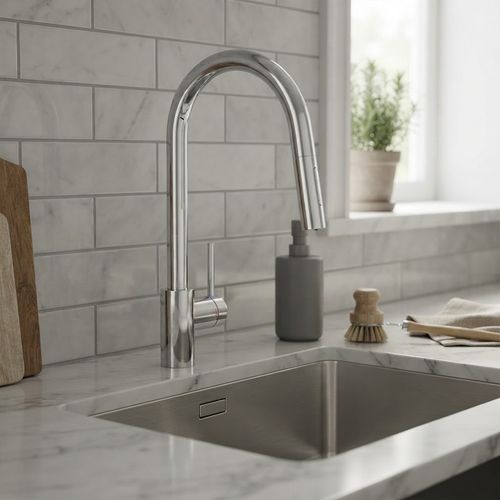 Misturador Docol Spice Pro Monocomando para Cozinha com Ducha Retrátil Cromado — Ref. 90020718006