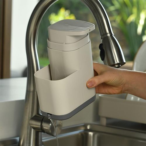 Dispenser Ou Organizador Para Detergente Linha Liv 550ml Bege — Ref. DT600BGF