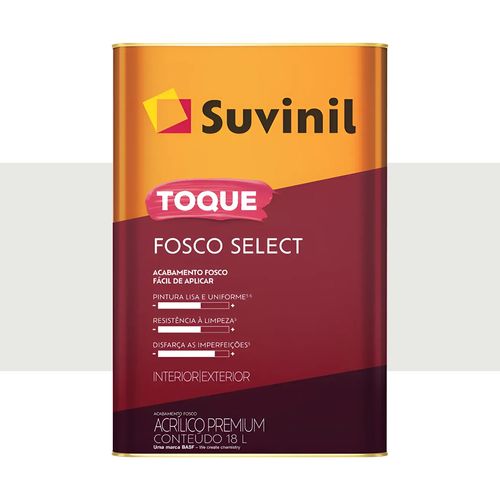 Tinta Suvinil Toque Fosco Select Branco Gelo 18L — Ref. 50842607