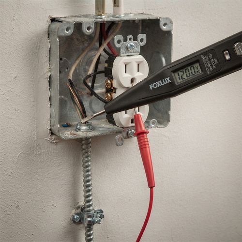 Chave Teste Foxlux Digital Fenda 12V-250V com Display de Cristal Líquido — Ref. 03.07