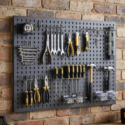 Painel Presto Caver para Ferramentas 725x575mm com Kit de 24 Ganchos Plásticos — Ref. 40414