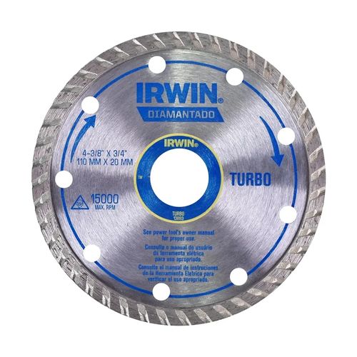 Disco Diamantado Irwin ATC 110mm Banda Turbo — Ref. 013893