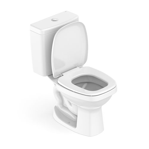 Kit Combo Incepa Art Bacia com Caixa Acoplada Ecoflush 3/6 Litros, Assento PP e Itens de Instalação Branco — Ref. 1507230010100