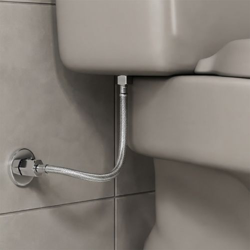 Engate Flexível Qualiz 60cm em Aço Inox — Ref. QL EF60