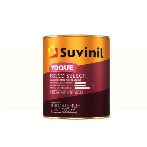 Tinta Suvinil Toque Fosco Select Acrílica Fosca Branco Neve 0,9 Litros — Ref. 50842579