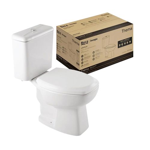 Kit Combo Incepa Thema Plus Bacia com Caixa Acoplada Ecoflush 3/6 Litros Branco — Ref. 1255600015100