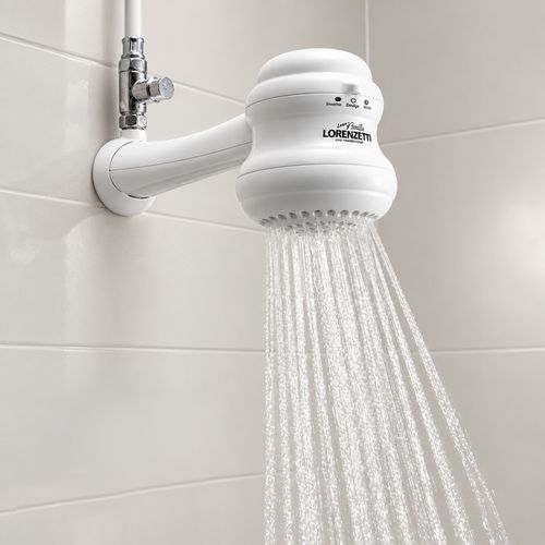 Chuveiro Lorenzetti Elétrico Multitemperatura com Cano 220V 5500W Branco Bello Banho — Ref. 7530428
