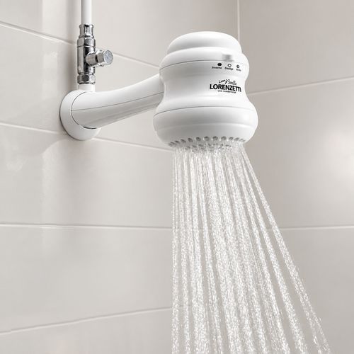 Chuveiro Lorenzetti Elétrico Multitemperatura com Cano 127V 4600W/5500W Branco Bello Banho — Ref. 7530408