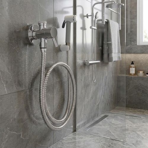 Ducha Higiênica Qualiz com Registro e Gatilho Select Cromado — Ref. 90987471006