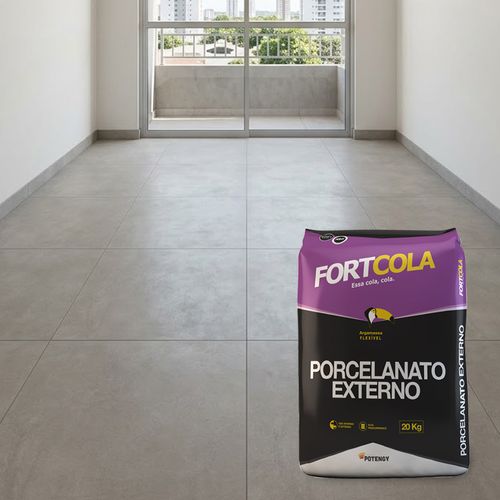 Argamassa Fortcola Colante Porcelanato Externa Cinza 20Kg — Ref. FO06.01.20